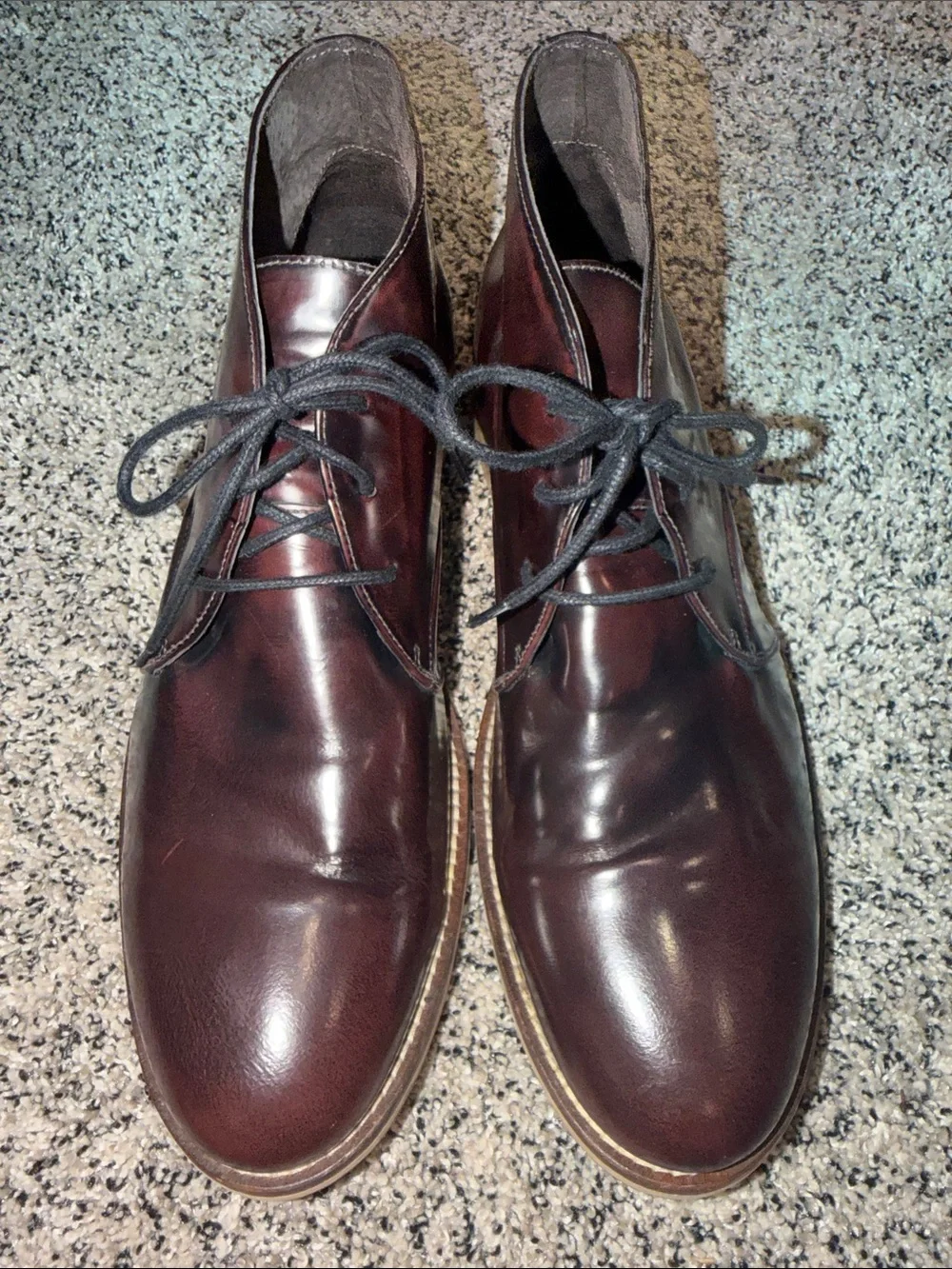 Dune London Men’s Chukka Boots Dark Brown Leather Men’s Size 13